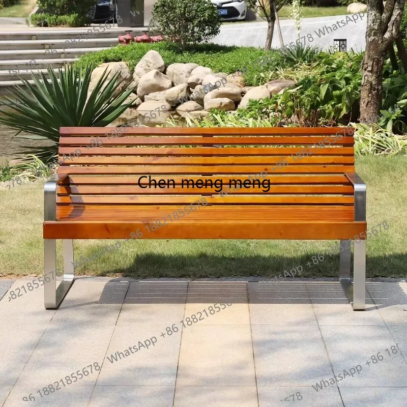 Customized Welcomed Outdoor Urban Park Waiting Bench Stable 3 Seaters Heavy Duty Street Chair Modern Styled Leisure