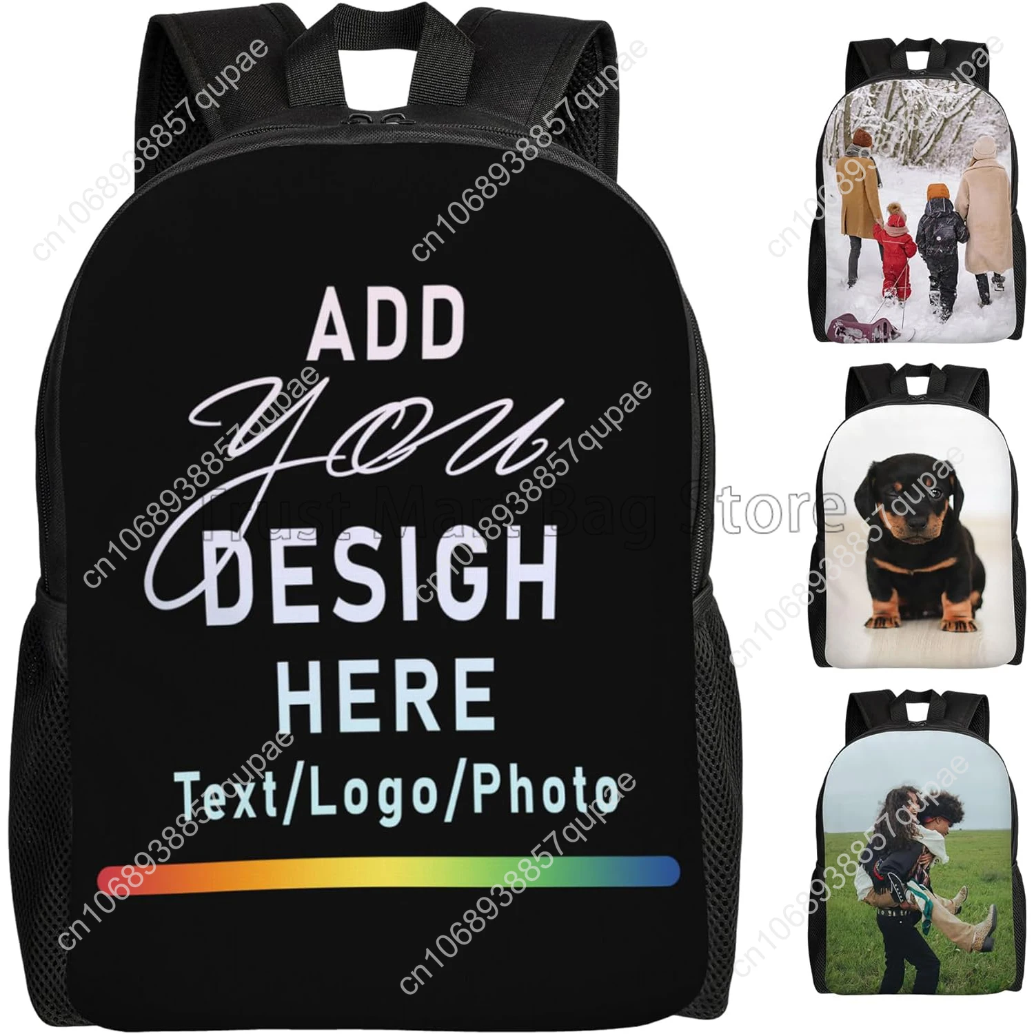 Custom Backpack Personalized Laptop Backpack for Women Men Customized Casual Daypack Add Your Logo Picture Photo Image Text Name