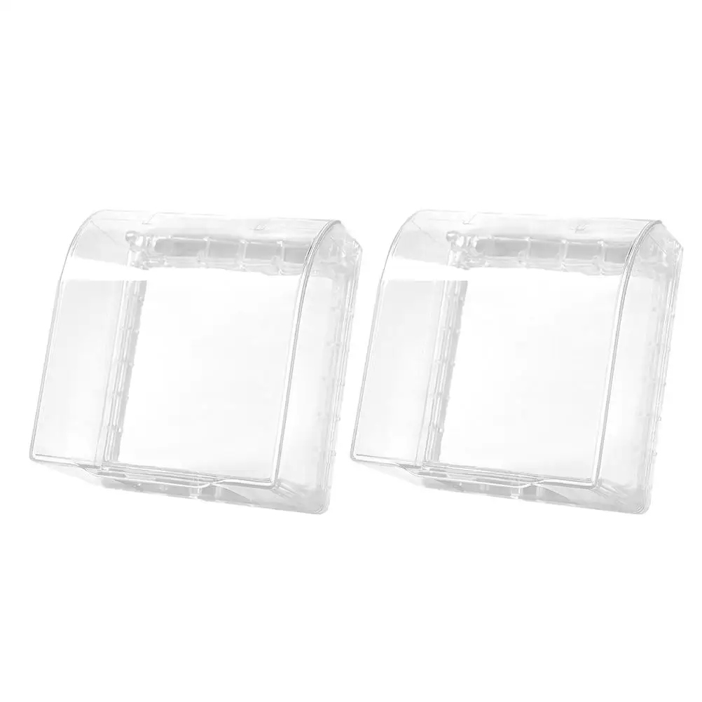 

2Pcs Waterproof Cover Socket Protector 86 Transparent Bathroom Home Use Switch Accessories Panel Case Dustproof