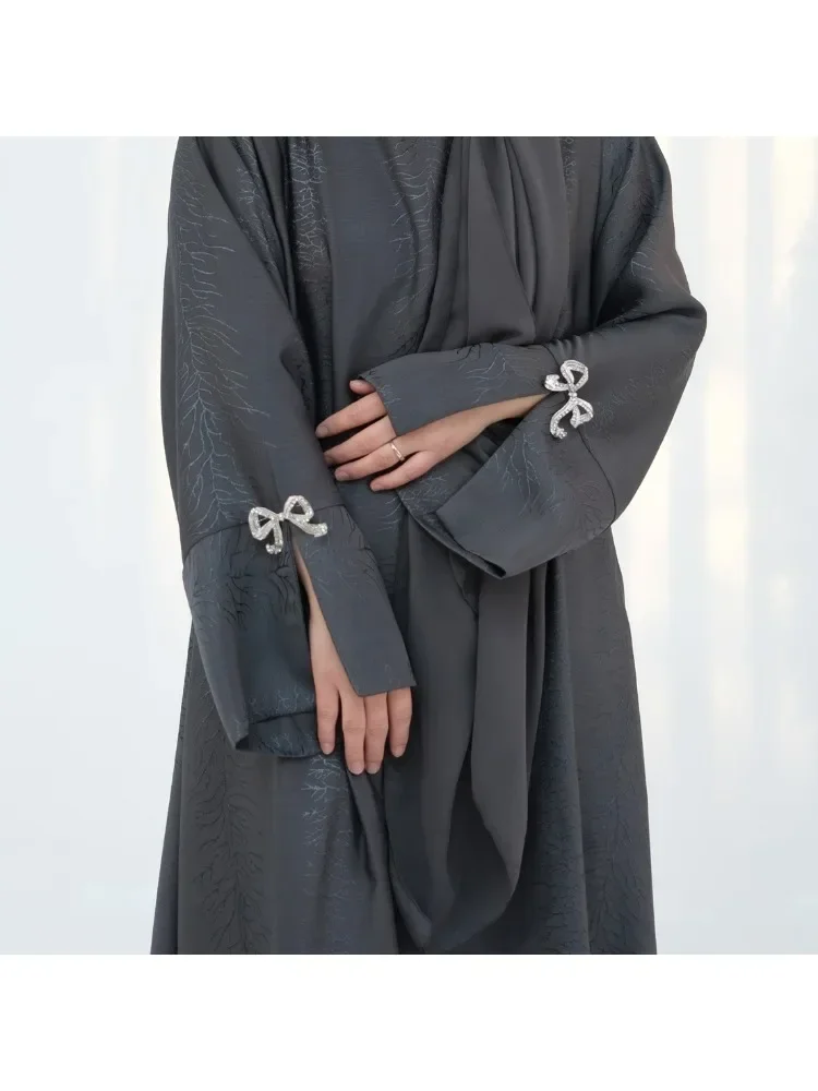 

Autumn New Luxury Muslim Dresses Women Abaya Jalabiya Vestidos Split Sleeve Ramadan Morocco Dubai Long Robe Party Islam Kaftan