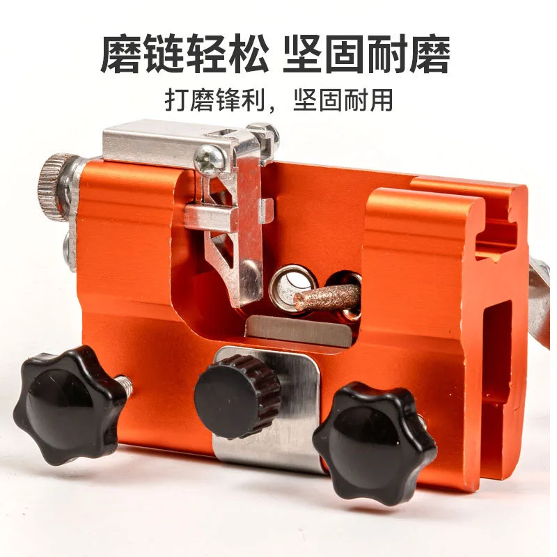 Hand-crank Chain Sharpener, Portable Chain Sharpening Tool, Household Handheld Chainsaw Manual Chain Sharpener