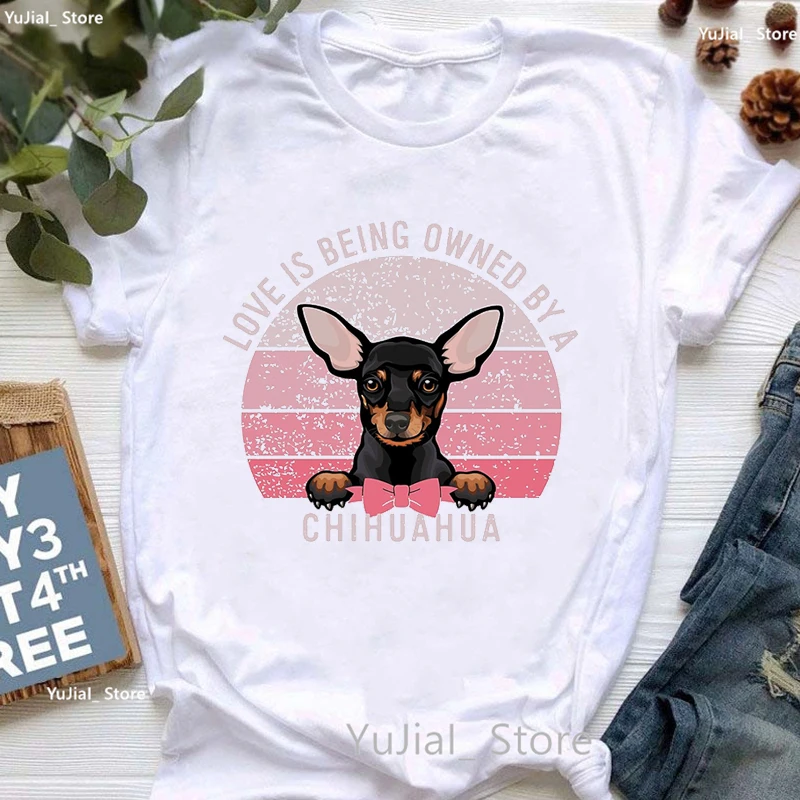 

Dachshund/Doberman Pinscher/Chihuahua/Cavalier King Charles Spaniel/Hovawart Animal Print T Shirt Girls Funny Kawaii Dog Tshirt