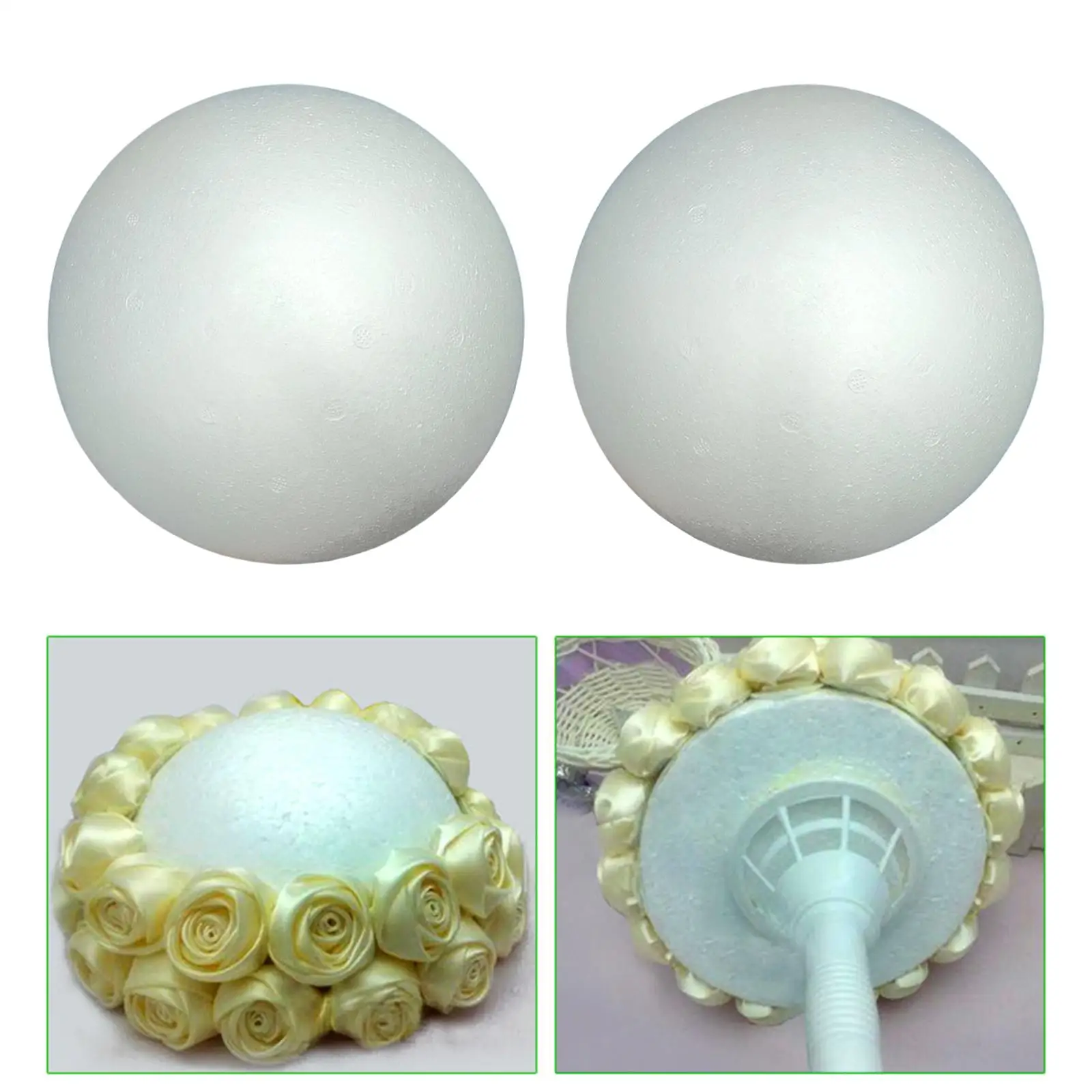 Boule en mousse demi-sphère lisse, jouets pour bricolage, décoration d'intérieur, 2 pièces