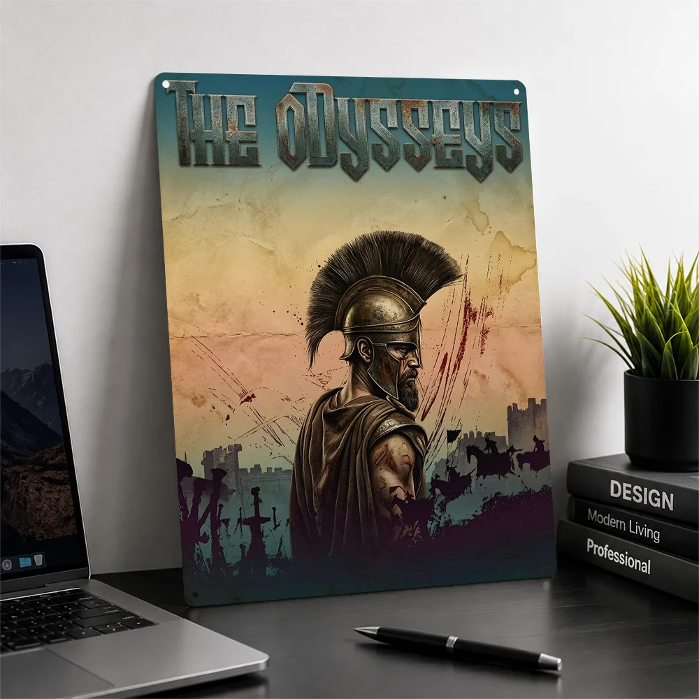 The Odysseys Spartan Personalized 3D Textured Metal Poster Wall Art Vintage Tin Signs for Decoration Room Ornaments Wand Deko