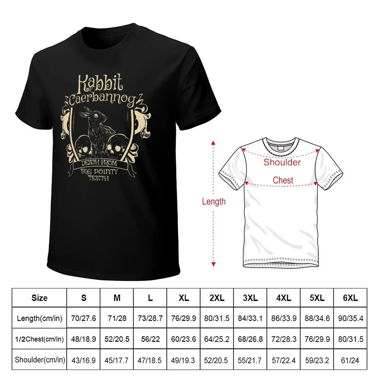 Rabbit of Caerbannog T-Shirt anime blanks plain black t shirts men