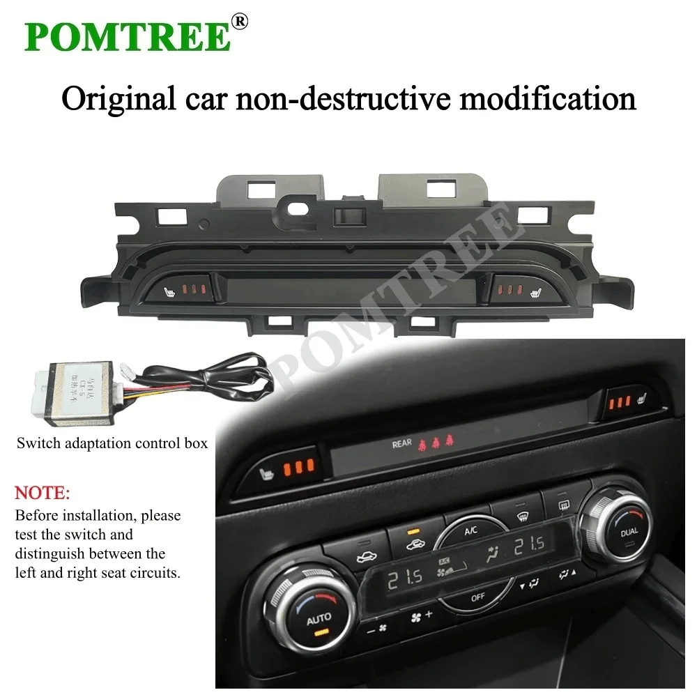 Built-in Car Seat Heating System Kit Fit 2 Seats Compatible With Mazda CX-5 2024-2025 Including Dedicated Switch Winter Warmer F