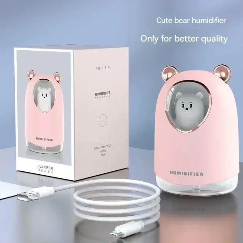 New Cute Pet Cute Bear Humidifier USB Mini Car Air Purifier Home Small Hydration Creative Humidifier Home Desktop Hydration