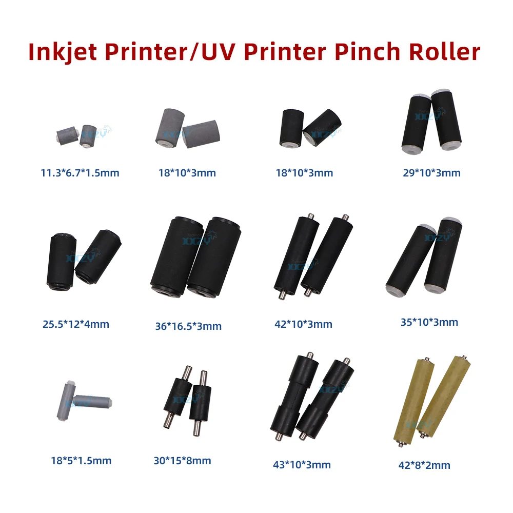 10PCs Eco Solvent Printer Paper Pressing Wheel for Infiniti Galaxy Allwin Mimaki Inkjet Printer Pinch Roller Rubber Wheel
