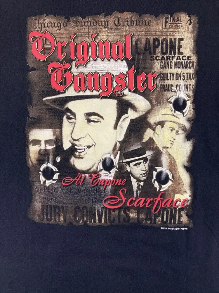 Vintage Y2K 2006 Al Capone ScarFace Original Gangster Shirt xl