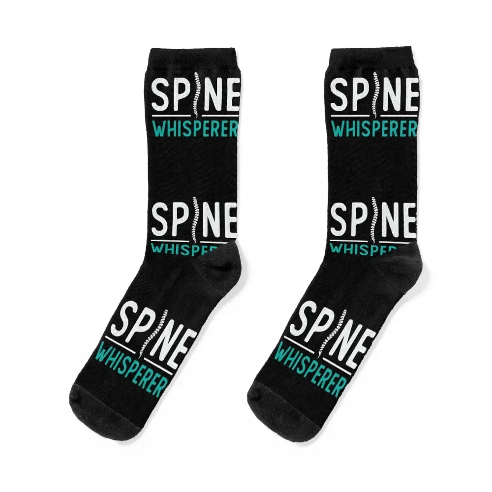 Chiropractor Spine Whisperer Chiro Chiropractic Socks floral sports stockings Antiskid soccer sheer Socks For Girls Men's