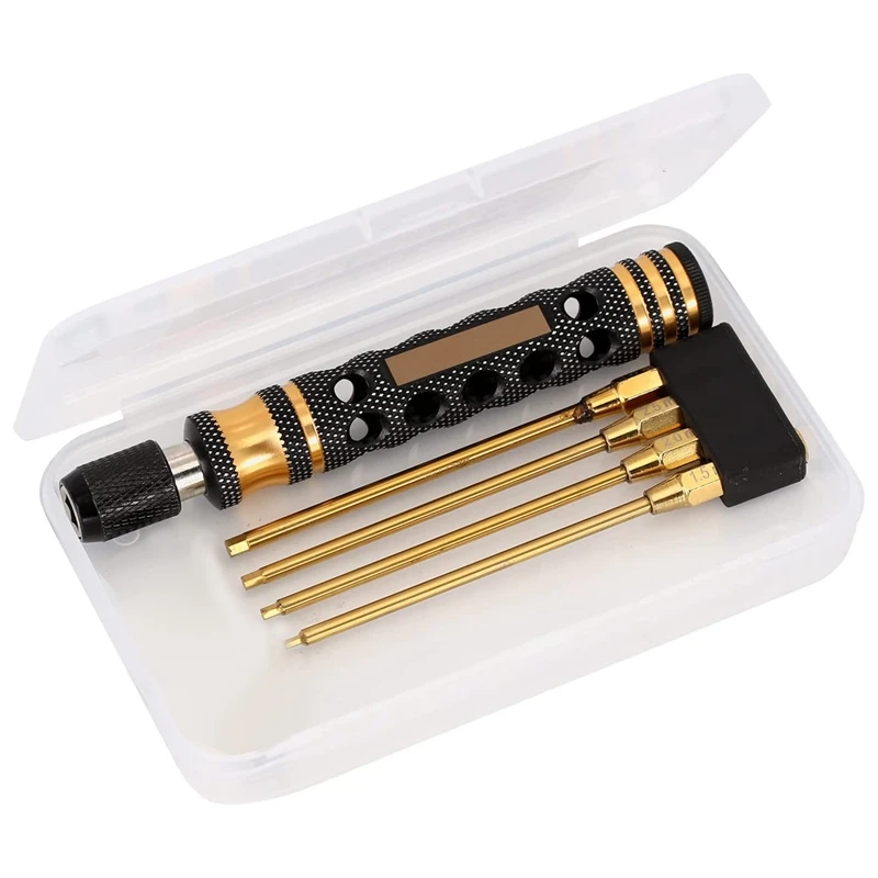 Hex Screwdriver 4 In 1- Hex Wrenches Set 1.5Mm 2.0Mm 2.5Mm 3Mm With 4 In 1 Cross Wrench 4 5 5.5 7Mm- RC Tool Kit