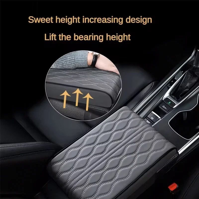 Car Armrest Boost Pad Heighten  Leather Protection Cushion For Nissan Juke Qashqai J11 Note Pathfinder Patrol Y62 Skyline Altima