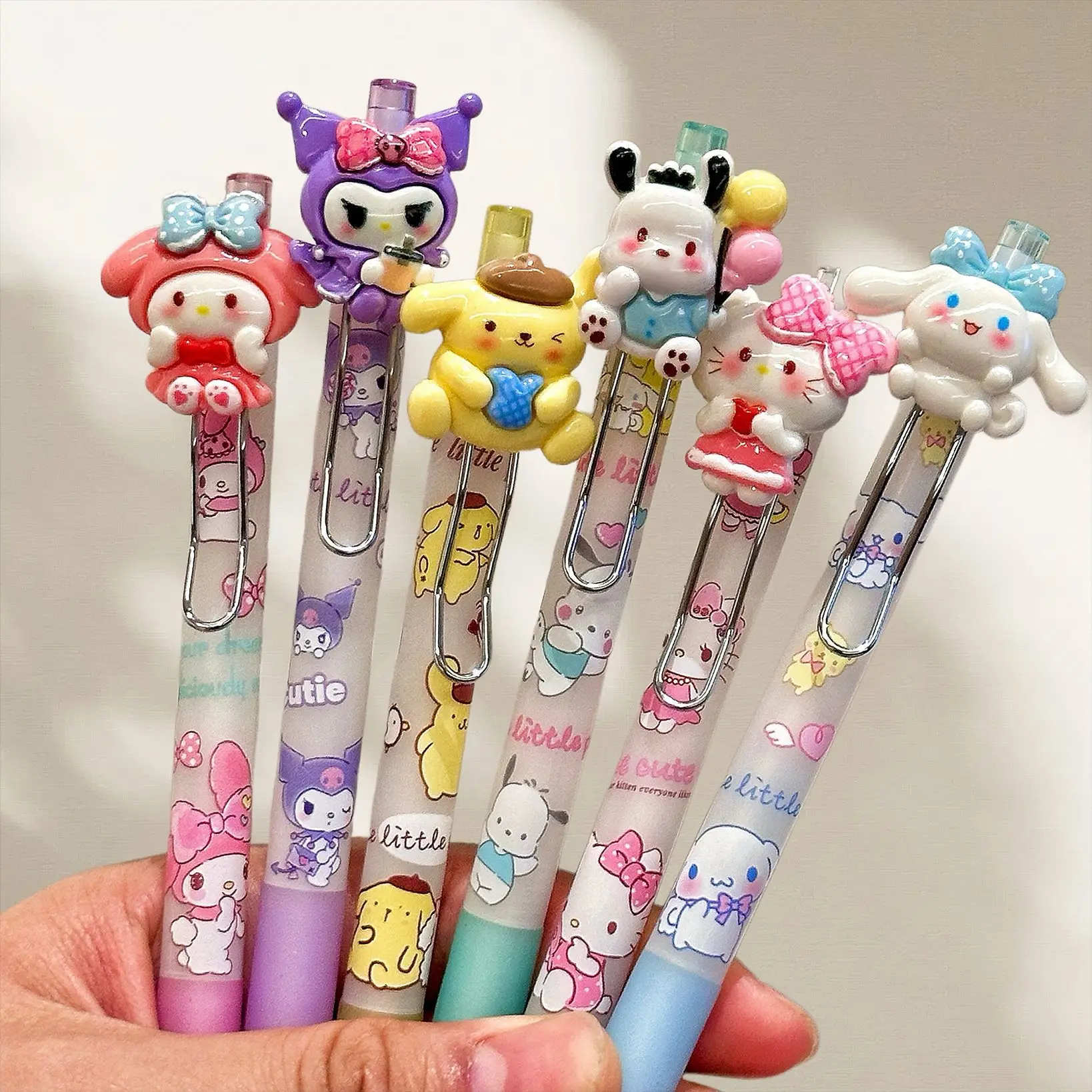 5 Buah Pena Bolpoin Kartun untuk Hellokitty Kuromi Cinnamoroll Alat Tulis Siswa Sekolah Pena Tanda Tulis