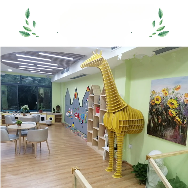 

Creative Giraffe Animal Shelves Elk Bookcase Window Display Soft Decoration Personalized Wood Decoration Fashion Creative