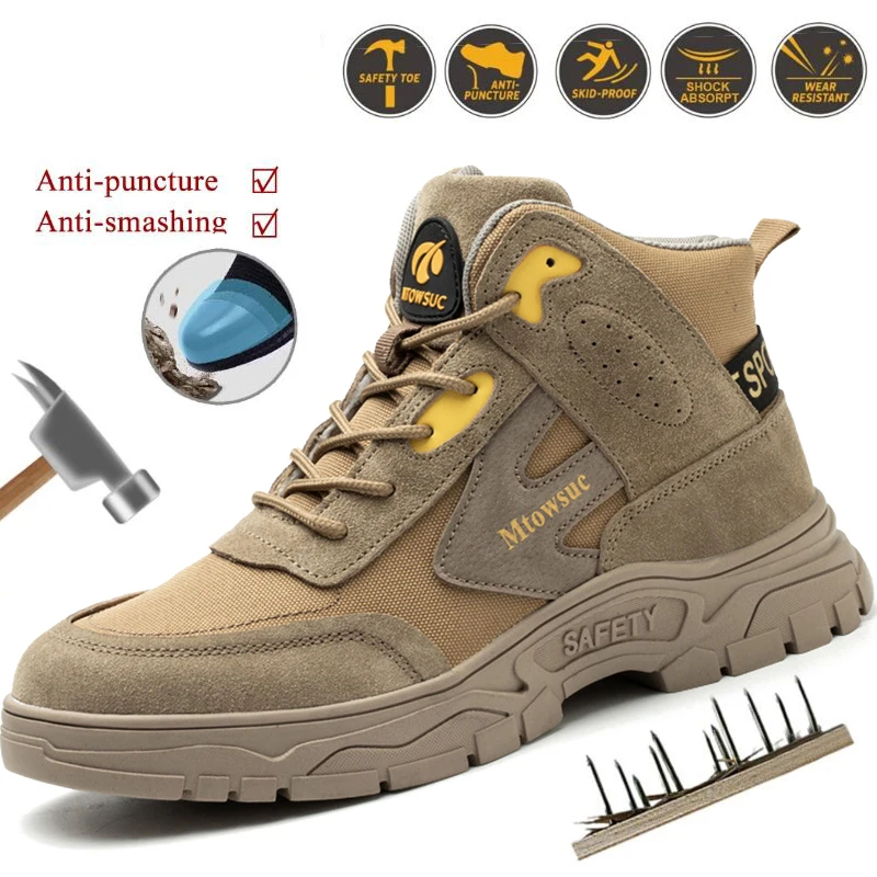 

Safety Luxury Shoes Lightweight Puncture Resistant Steel Toe Cap Comfortable Breathable Protection Men Safety Shoes Work Shoes