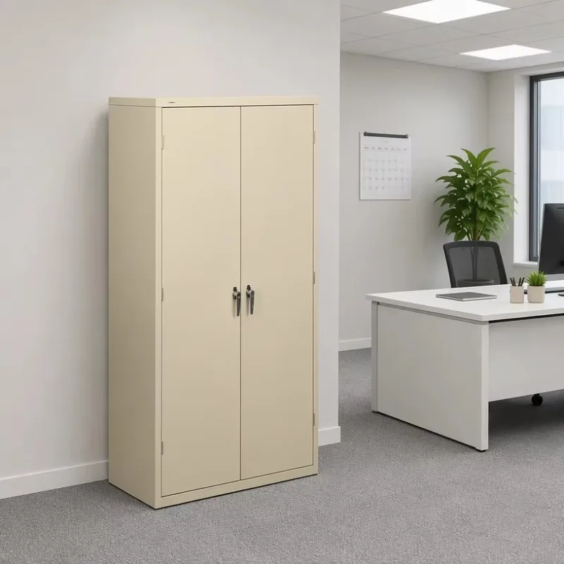 Heavy Duty Modern Powder-Coated Steel Storage Cabinet Lockable Metal File Cabinet for Home Office & Warehouse