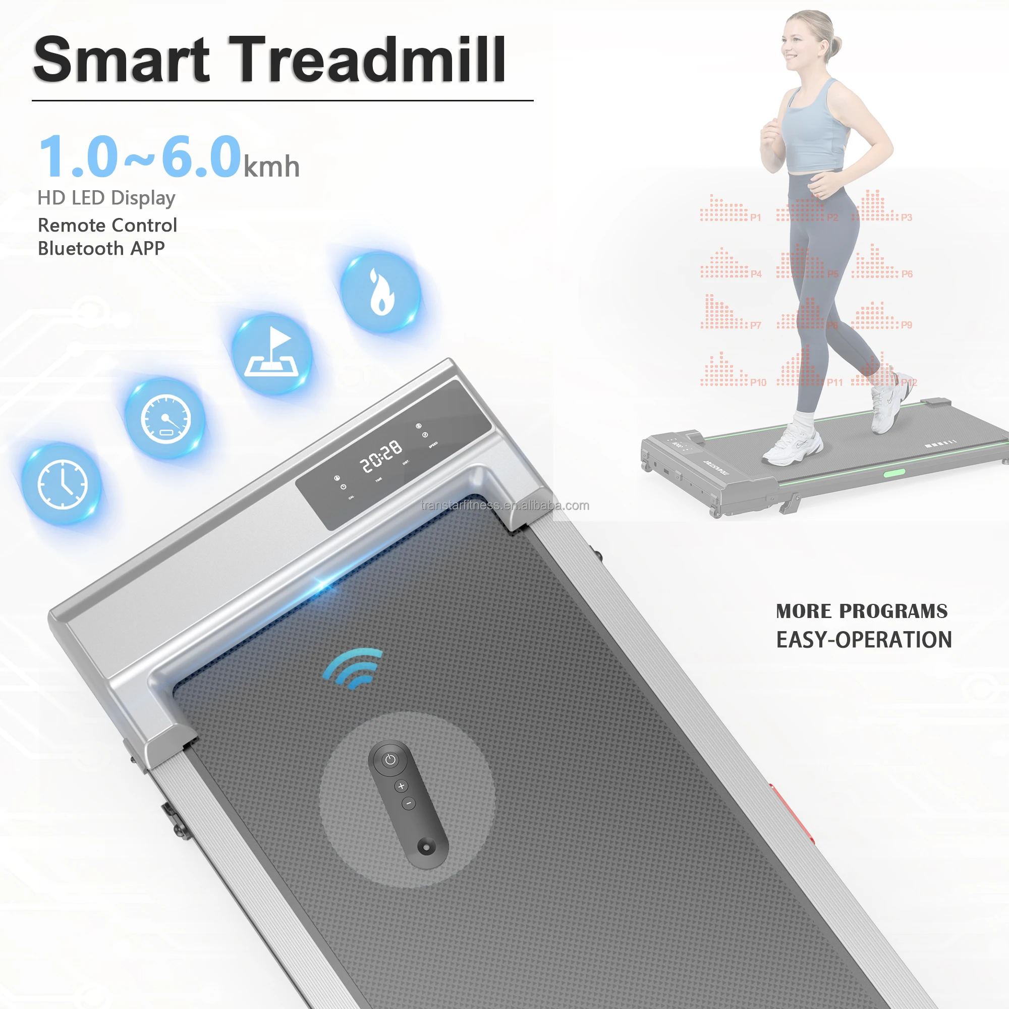 2025 Online Hot Sales Cheap Mini Walking Running Machine Indoor Walking Pad Under Desk Treadmill for Home Fitness
