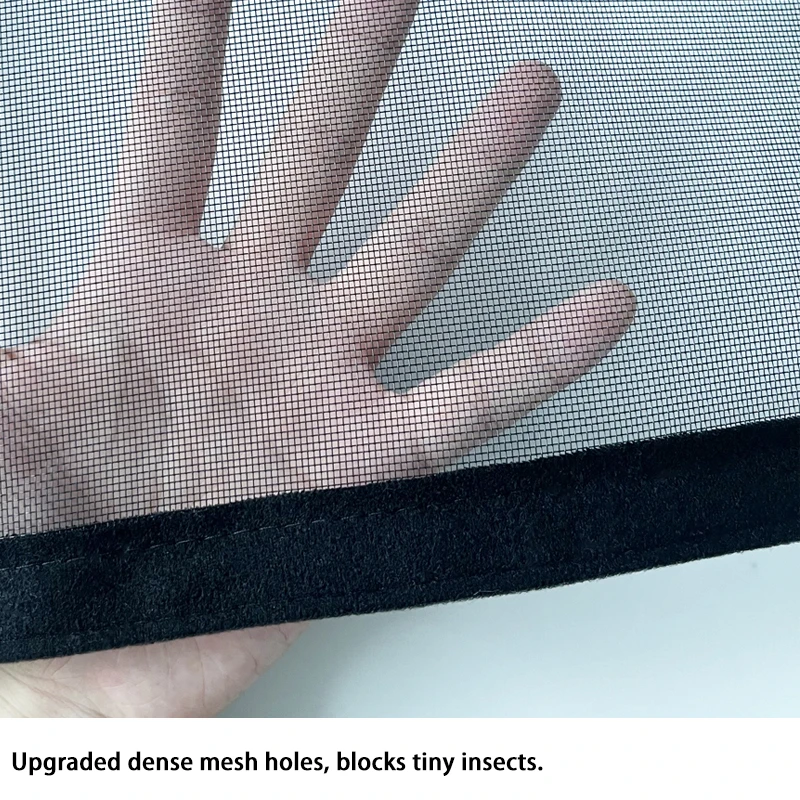 Black Insect Screen, Self-Adhesive Zippered Mosquito Net, Suitable for Living Room, Bedroom, and Kitchen, Easy to Install