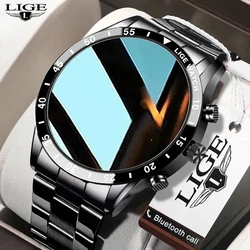 LIGE 2022 New Bluetooth Calling Smart Watch Men IP67 Waterproof Sports Fitness Watch for Android IOS Men Smart Watch 2022 + Box