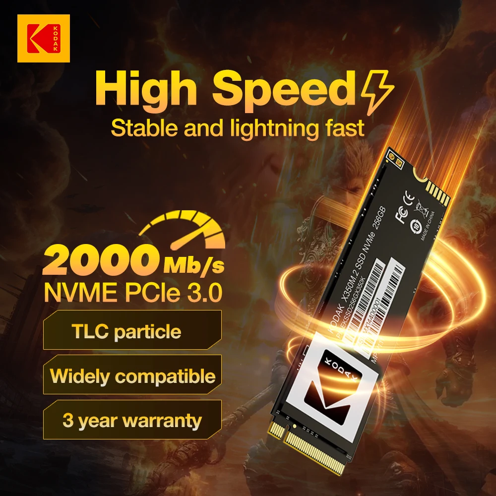 

Kodak SSD NVME M.2 256 ГБ 512 ГБ 1 ТБ 2 ТБ PCIe3.0x4 Gen3 Твердотельный накопитель 2280 Внутренний жесткий диск HDD для ноутбука и настольного компьютера