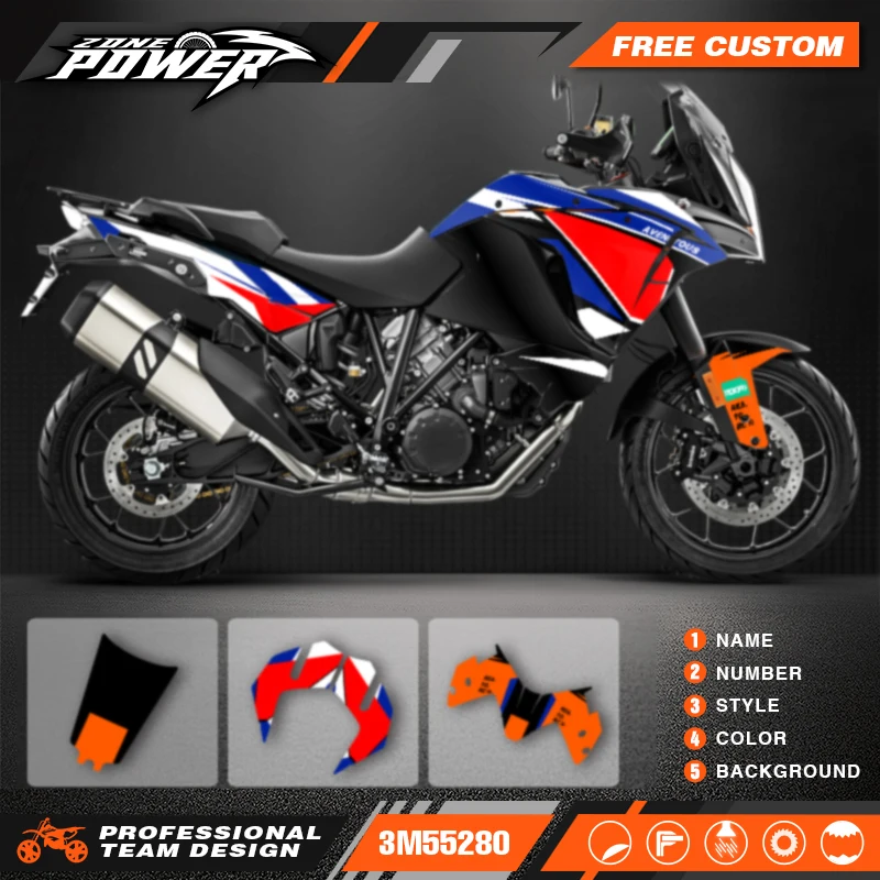 Powerzone Graphics Motorcycle Decal Sticker Deco Kits For KTM ADV1290 ADVENTURE ADV-R ADV-S 2017 2018 2019 2020 Customized 05