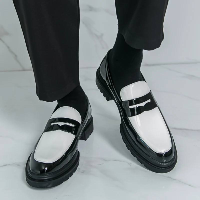 Men's classic loafers Retro elegant gentleman style Fashion party or office business 38-46 Outdoor trendy leather shoes Slip on