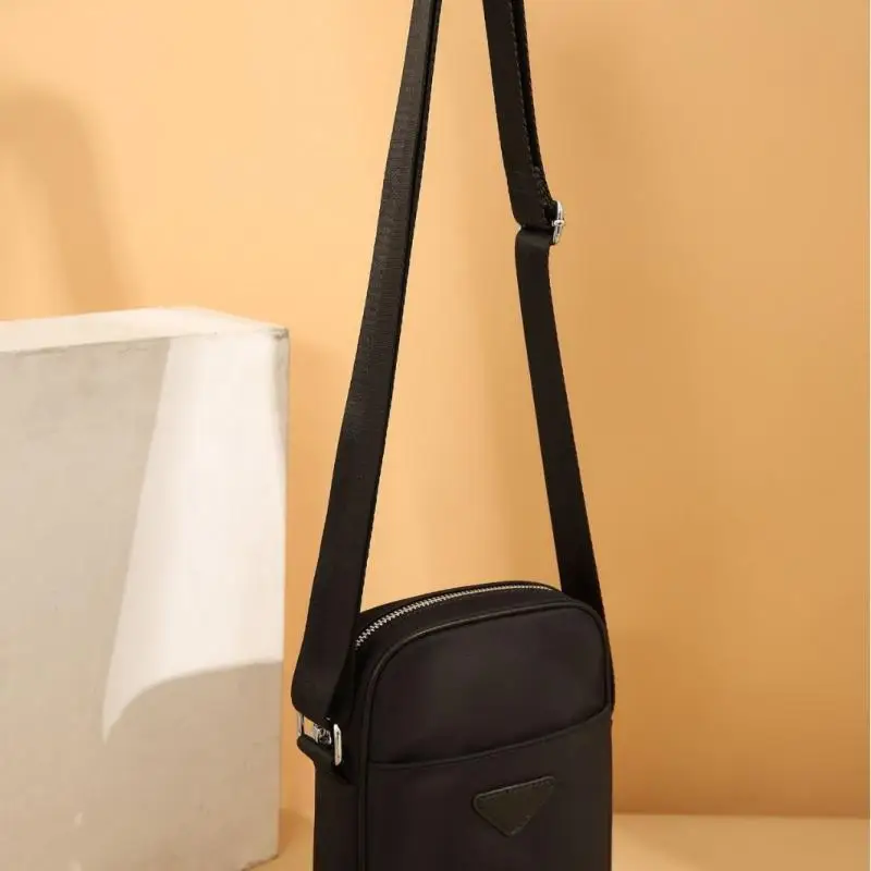 New Fashion Men Women Mobile Phone Bag Wallets Commuter Leisure Versatile Oxford Polyester Black Small Square Bag Mini Bags ﻿