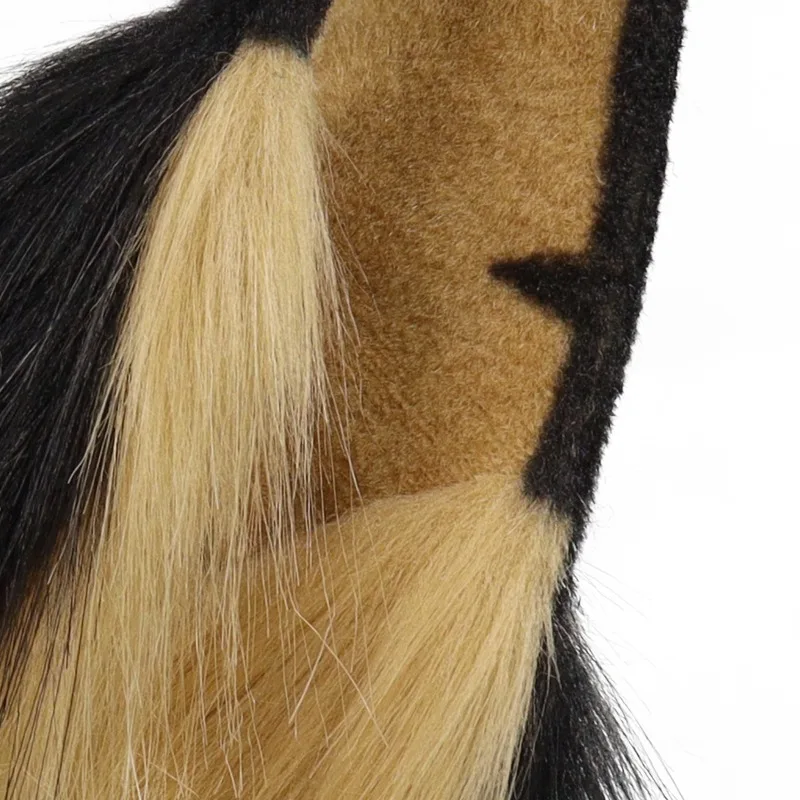 جديد تأثيري أفخم دوبيرمان الكلب عقال فو الفراء آذان الحيوان الدعائم هالوين موضوع حفلة لعب الأدوار اكسسوارات الكبار الاطفال