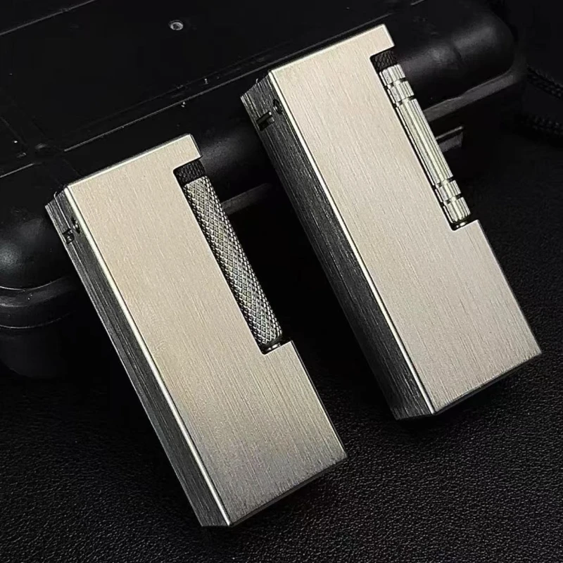 

Handmade Titanium Alloy Side-slip Retro Vintage Kerosene Lighter Personalized Creativity To Send Your Boyfriend To Collect Gifts