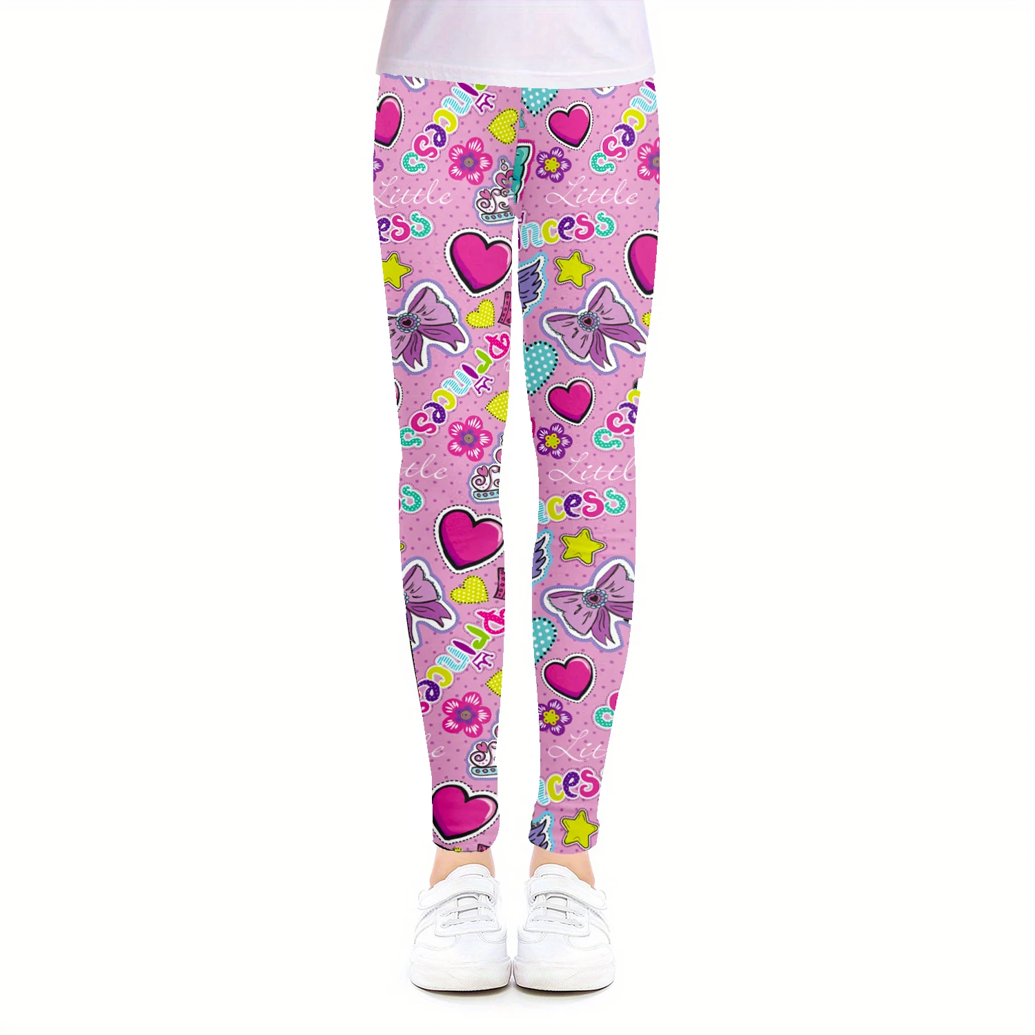 1pc Girls Kids Cute Unicorn Butterfly Colorful Printed Leggings, Athletic Leggings, Soft Comfortable Yoga Pants For 4-12 Years