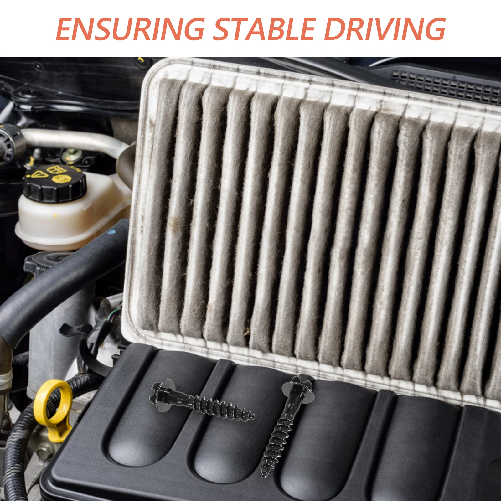 

5Pcs Air Filters Box Screws Precision Fit Metal Fasteners for Intake Air Cleaner Box Stable Mounting Replacement Accessories