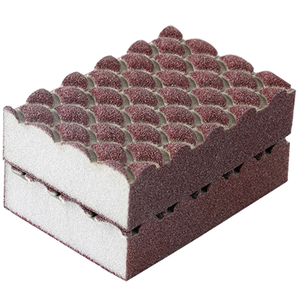 

2 Pcs Emery Sponge Sponges Scrubbing Scouring Pad Washing for Dishes Frosted Cleaning Scrubber