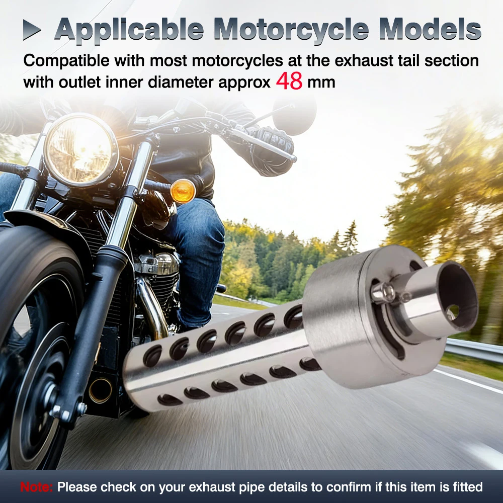 

Side/Bottom Screw Mount 155mm/6.10 in Length 48 mm/1.89 in Motorcycle Exhaust DB Killer Insert For Most motorcycles