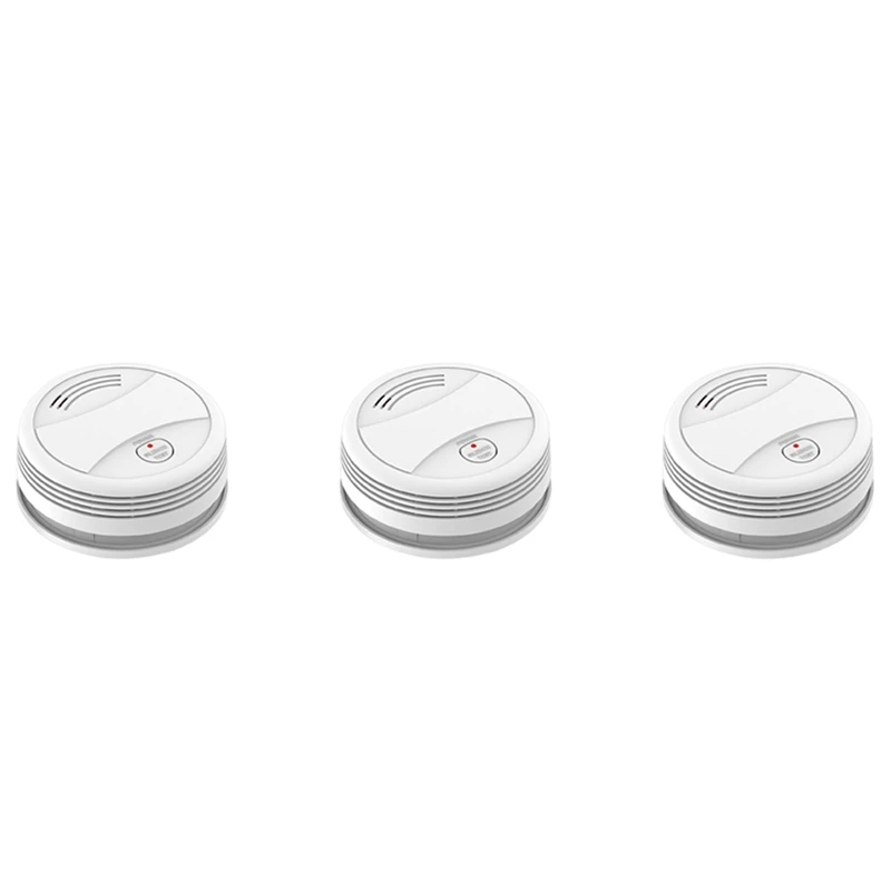 3X Tuya Intelligent Wifi Strobe Smoke Detector Wireless Fire Sensor Tuya APP Control Office Home Smoke Fire Protection