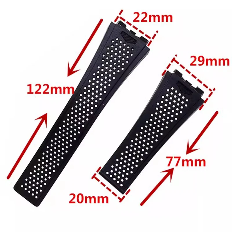 Premium-Grade Silicone Suitable For TAG HEUER Carrera Series watch Strap for Men\'s Concave Convex Interface Watchband Bracelet