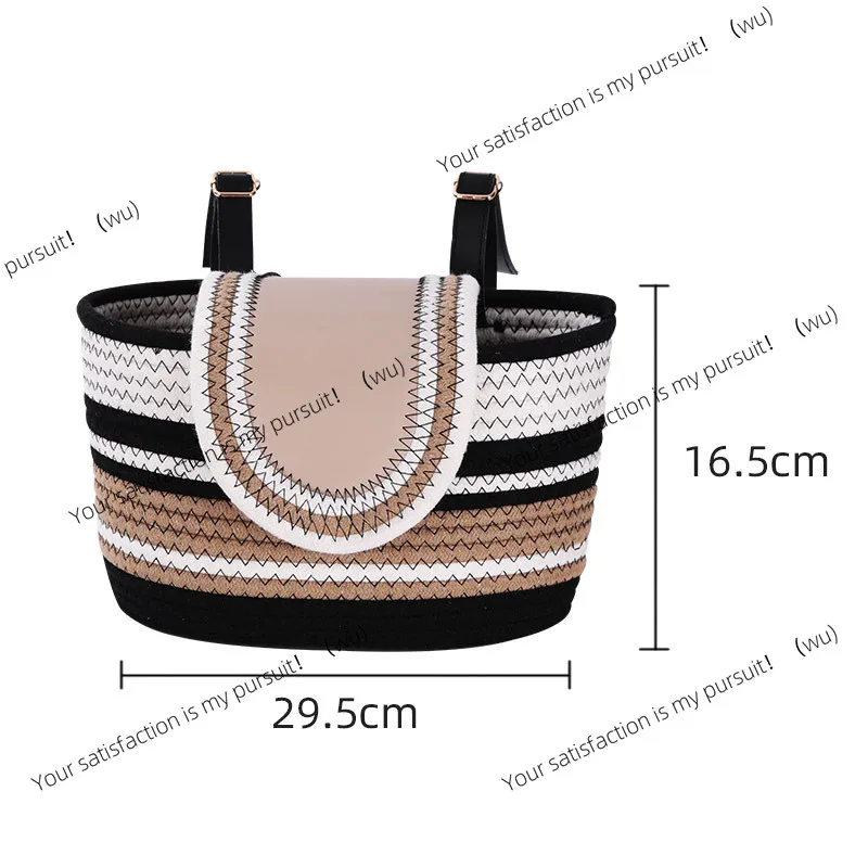 

Новый передний подвесной карман для электромобиля с крышкой, автомобильная корзина для хранения всякой всячины, аккумуляторная машина, плетеная корзина для хранения велосипедов