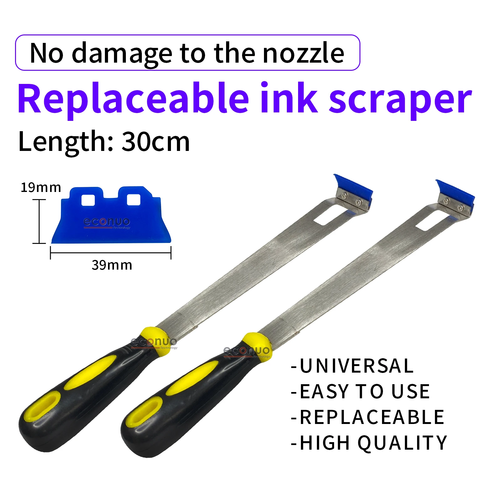 Ink Scraper 30cm with Cleaning Wiper For Epson/Mimaki/Roland/Ricoh/Seiko Machine Printhead Cleaning Inkjet Printer