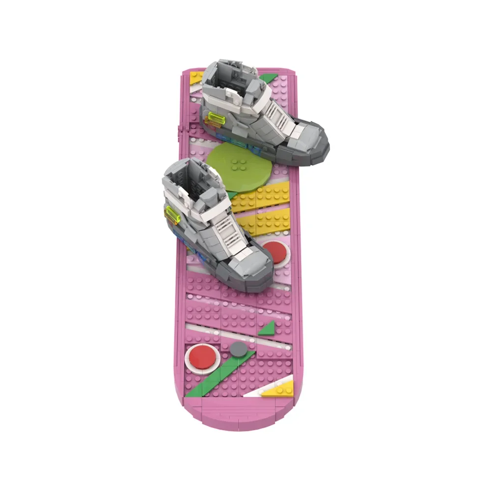 MOC Film Ritorno al futuro Skateboard Mattoni Modello Scarpe da skateboard ad alta tecnologia Blocchi creativi Giocattoli Regalo di compleanno per bambini