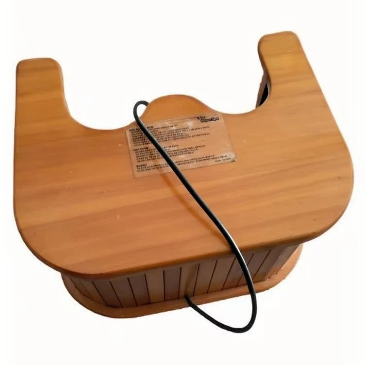 Solid Hemlock Wood Mini Foot Infrared Sauna, Portable Dry Steam Far Infrared Foot Massager, Modern Chinese Design for Home Use