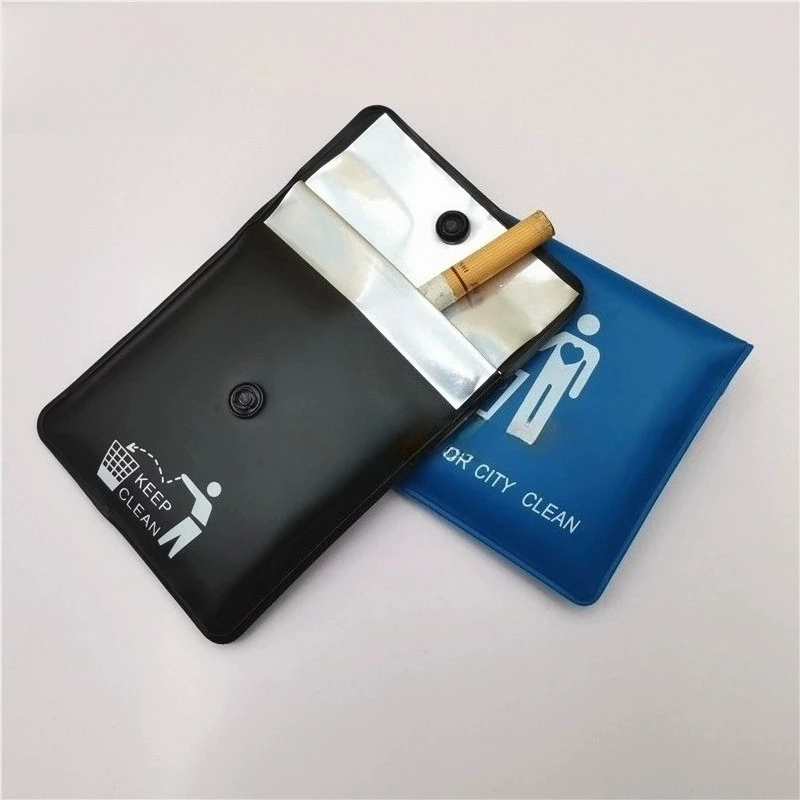 

2 шт. креативных компактных портативных пепельниц, предназначенные для использования в кармане, специально разработаны для утилизации окурков на открытом воздухе.