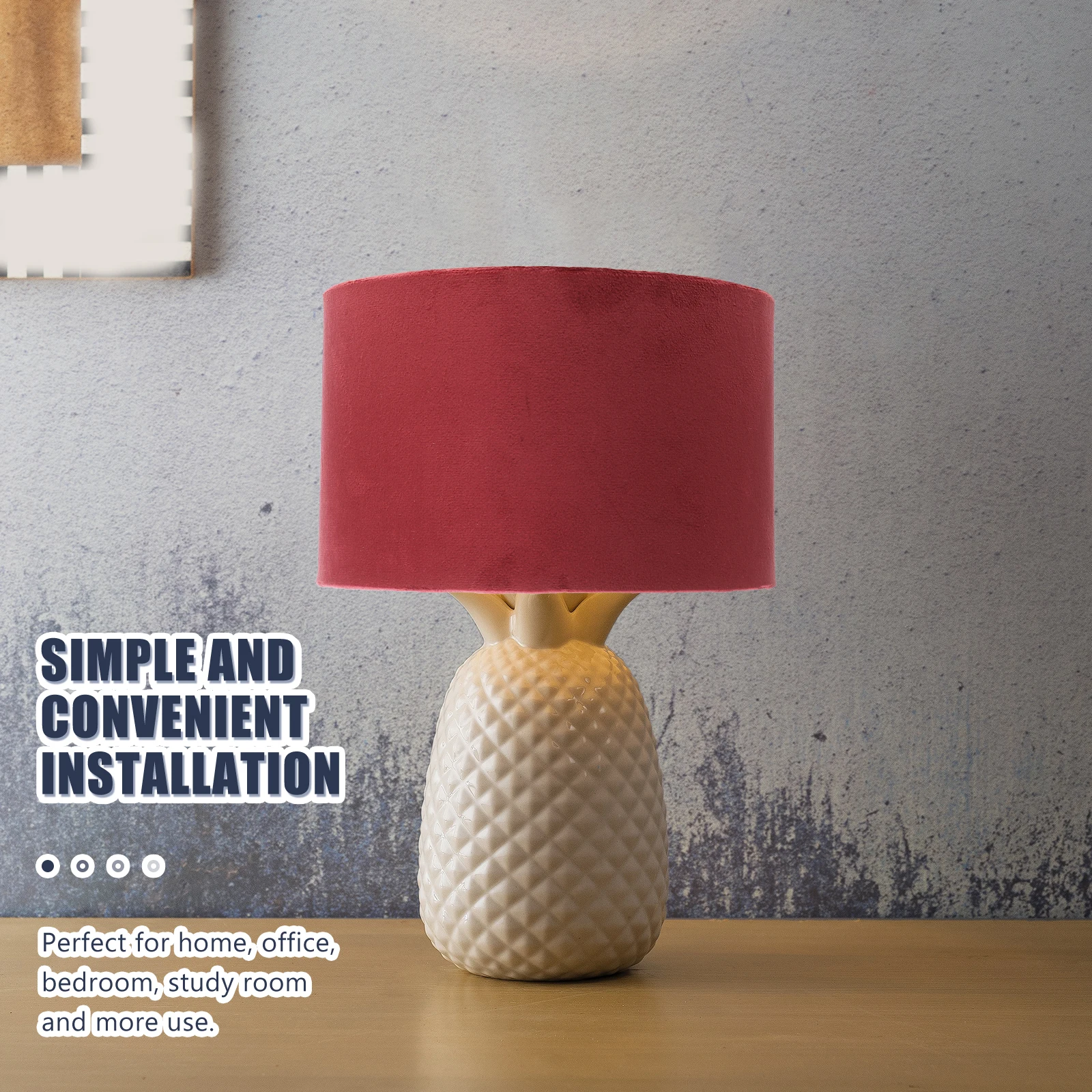 

Retro Cloth Lampshade for Table Light Cover Decorative Conical Shades Bedroom Living Room Dust Proof Warm Atmosphere Lighting