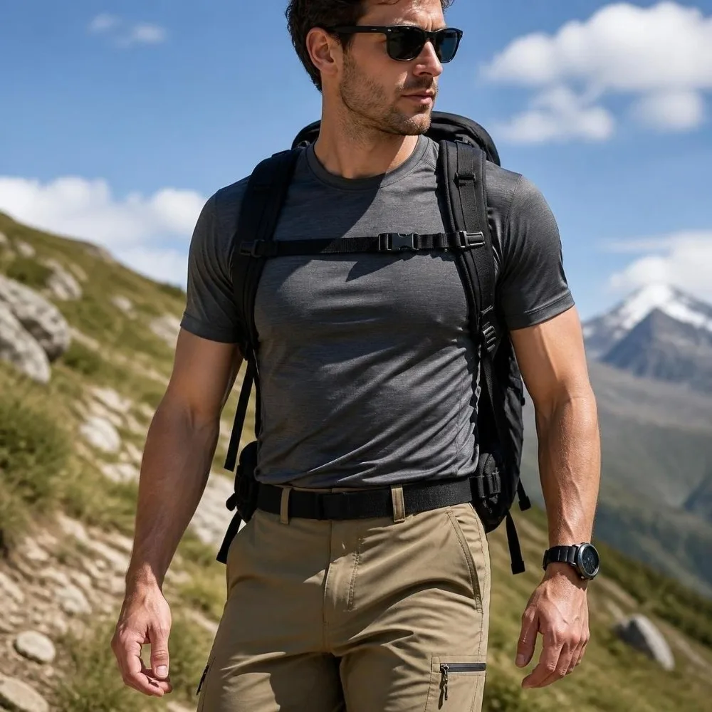 Simple Nylon Waist Belt Loop Hook Adjustable Inner Belt Lightweight Velcro Fastening EDC Belt Women Men