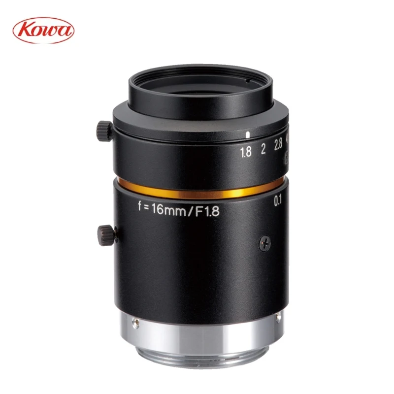 KOWA Industrial Fixed Focal Length Lenses LM16JC10M 200Lp/Mm High Resolution Manual Iris C-Mount