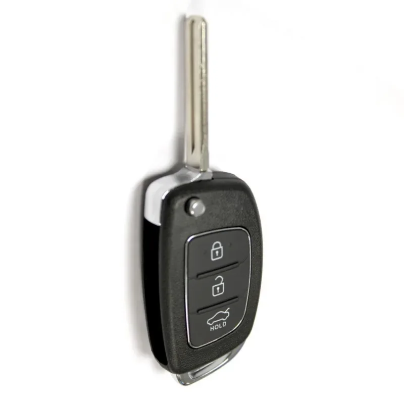 1 Stück 3-Tasten Klappschlüsselgehäuse Autoschlüsselhülle 3-Tasten-Gehäuse für Hyundai I10 I20 I40 IX35 Santa Fe Fernbedienung RFC Auto-Zubehör – Detail 4
