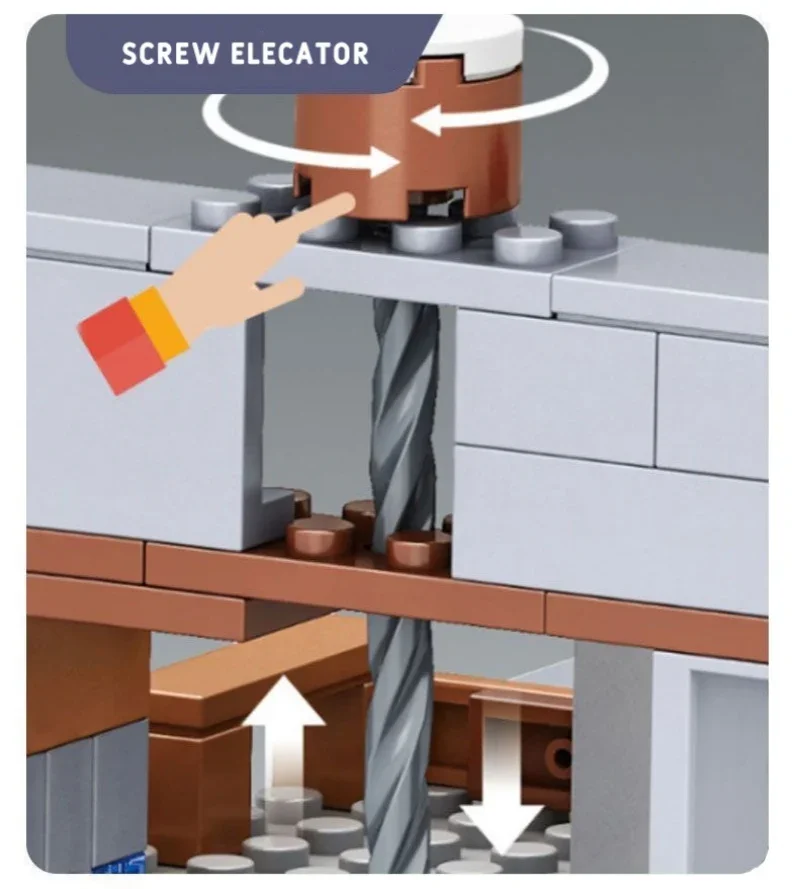 1315 قطعة من مكعبات بناء الإصدار الخاص من The Village مع مجموعة شخصيات ستيف #4