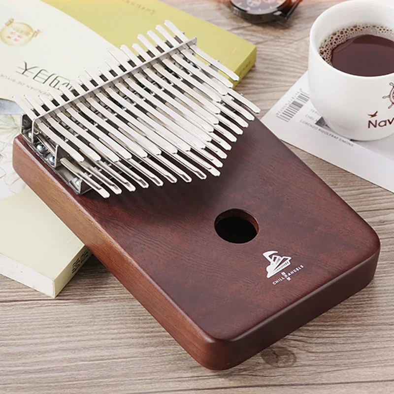 Chill Angels Kalimba 34 Key Thumb Piano C/B Note Ebony Wood Double Layer Keys Kalimbas Portable Professional Musical Instruments