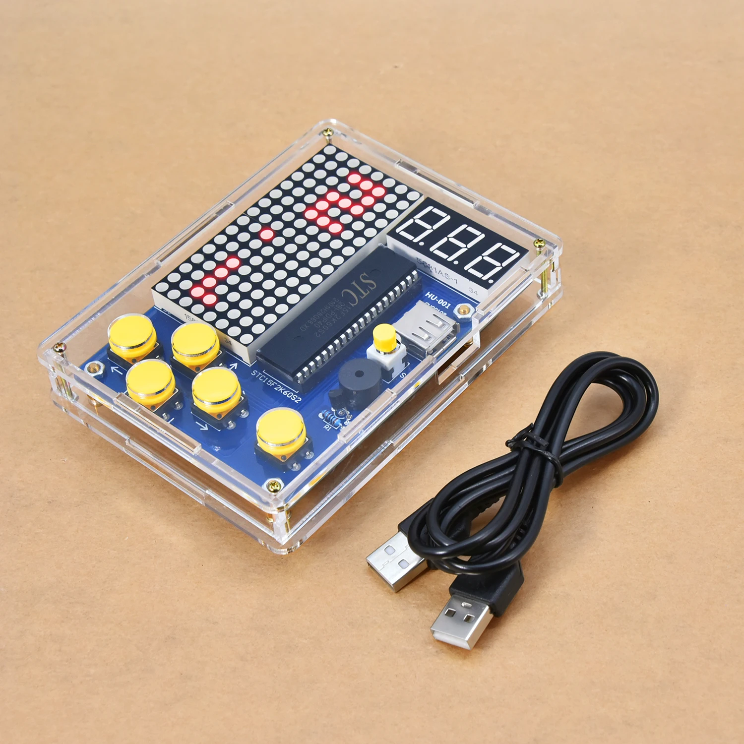 keyestudio 51 Microcontroller Game Boy With Acrylic Housing Shell Four Classic Games Included Controller Board For Arduino Shiel