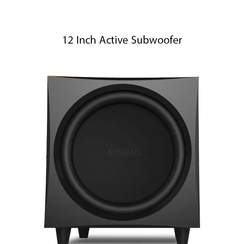 Home Theater Amplifier Loudspeaker 12 Inch Active Subwoofer 300W High Power Speaker Unit 2.0 Bookshelf Audio Speakers