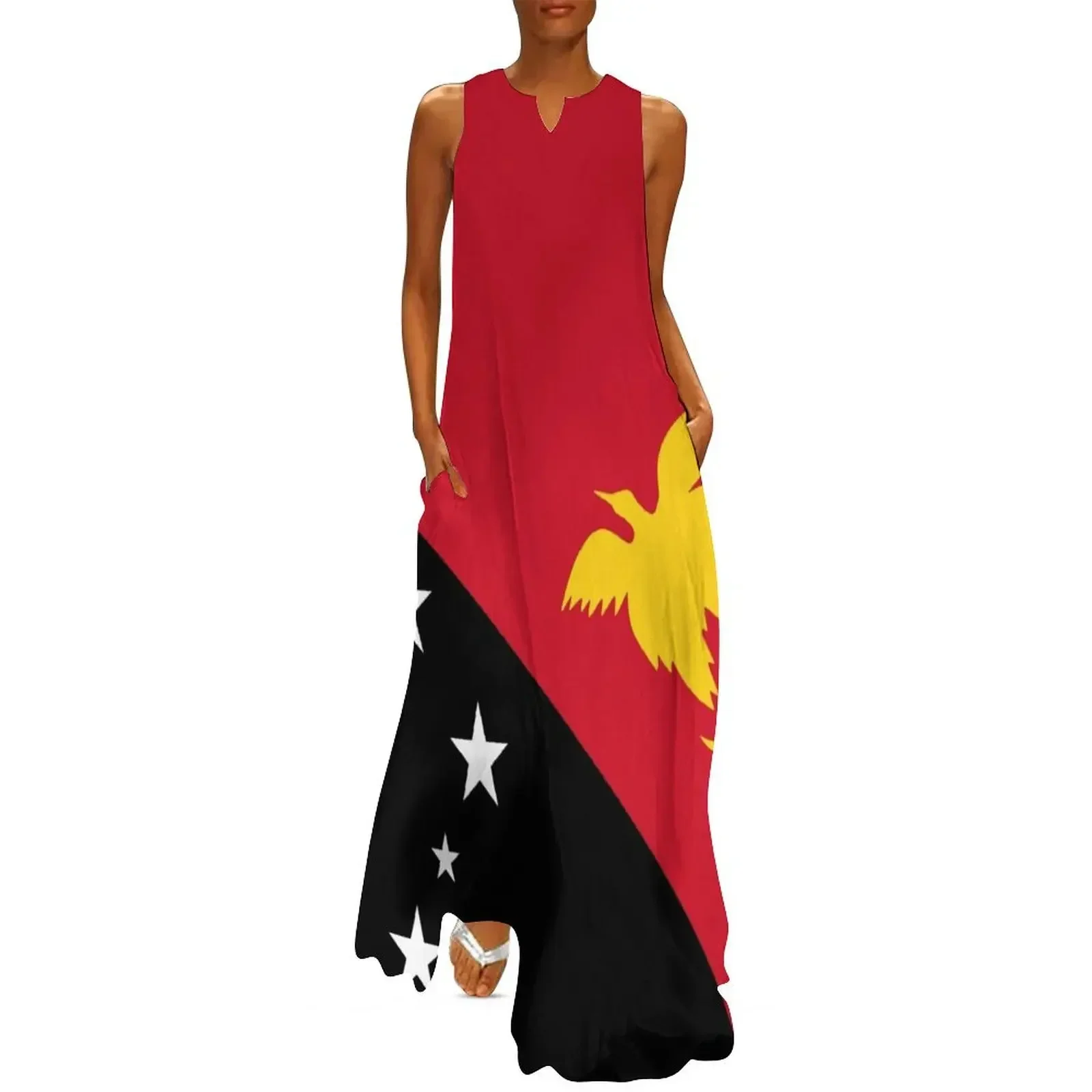 

Flag of Papua New Guinea Long Dress wedding dresses for parties dress women elegant luxury Women long dress