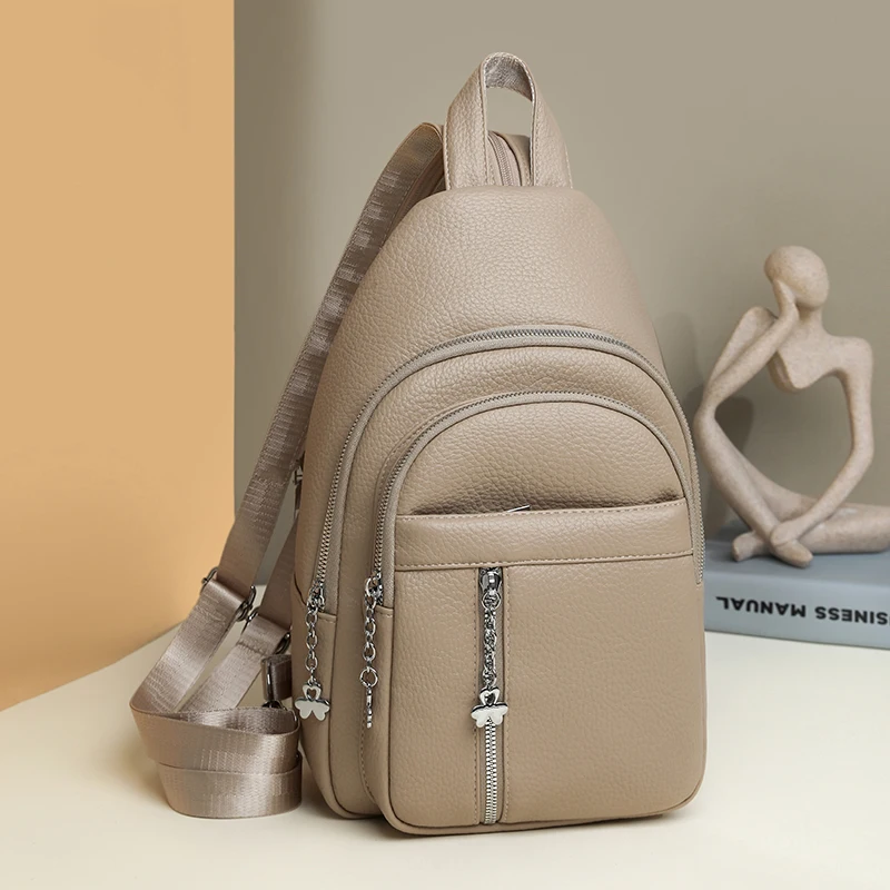 Cross border new chest bag retro trend women's bag multifunctional and versatile casual backpack fashionable crossbody bag women